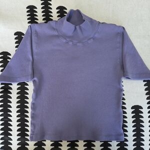 Big Bud Press Lilac Ribbed Short Sleeve Top